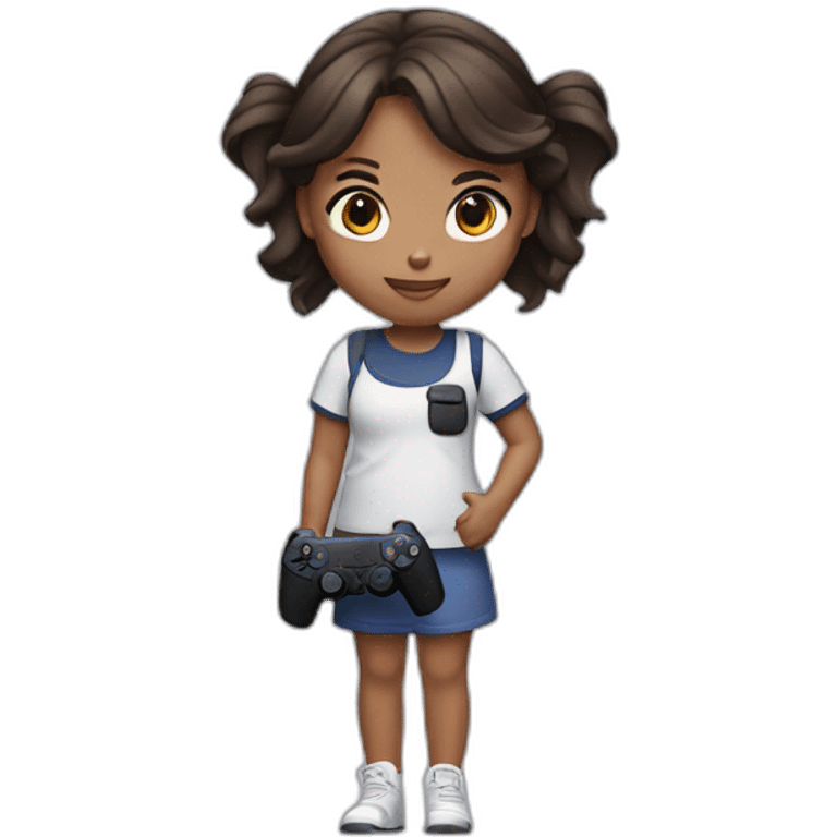 girl with playstation 5 controller emoji