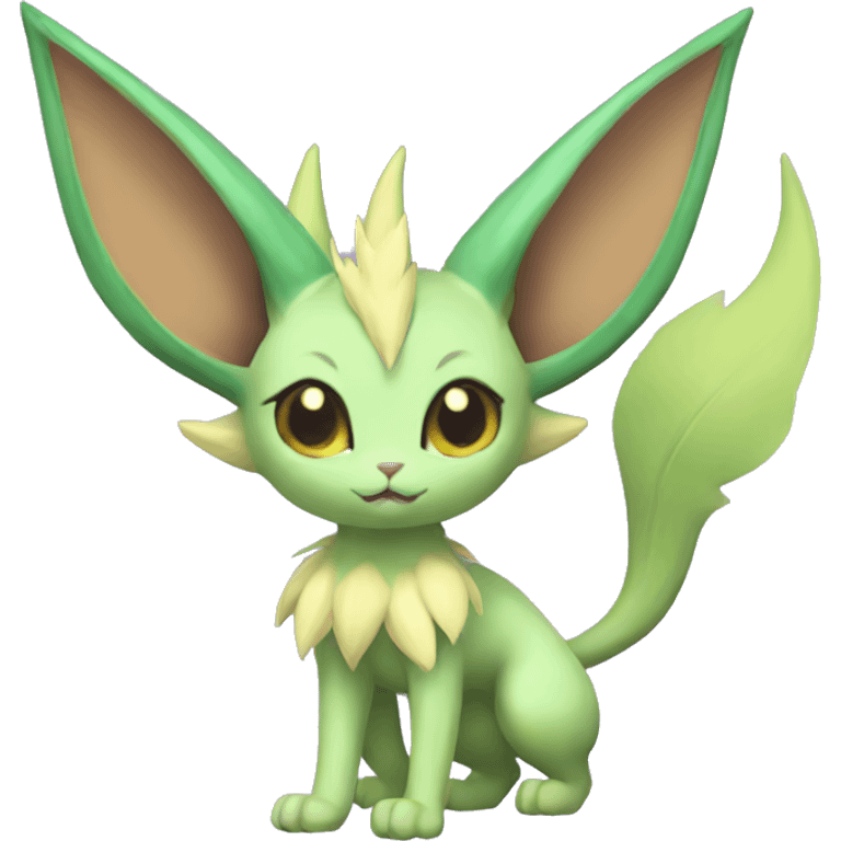 Espeon-Leafeon full body emoji