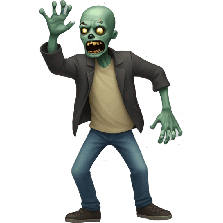 Zombie waving  emoji