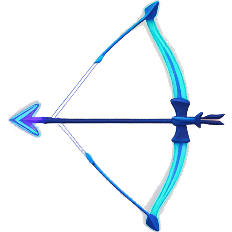 bow and arrow with neon elements emoji