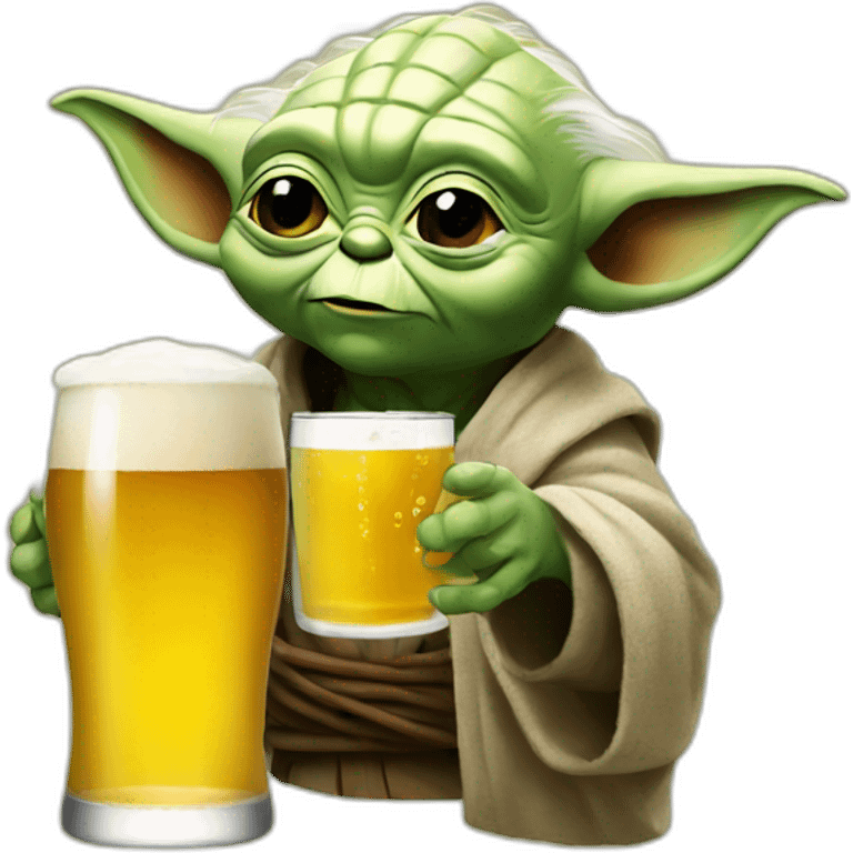 Yoda drink beer emoji