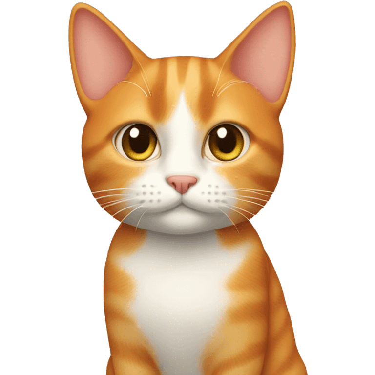 Ginger cat peach emoji