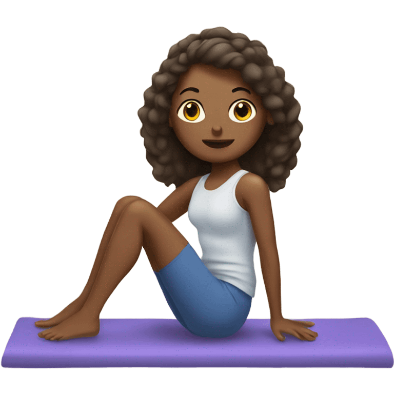 Girl doing Pilates emoji