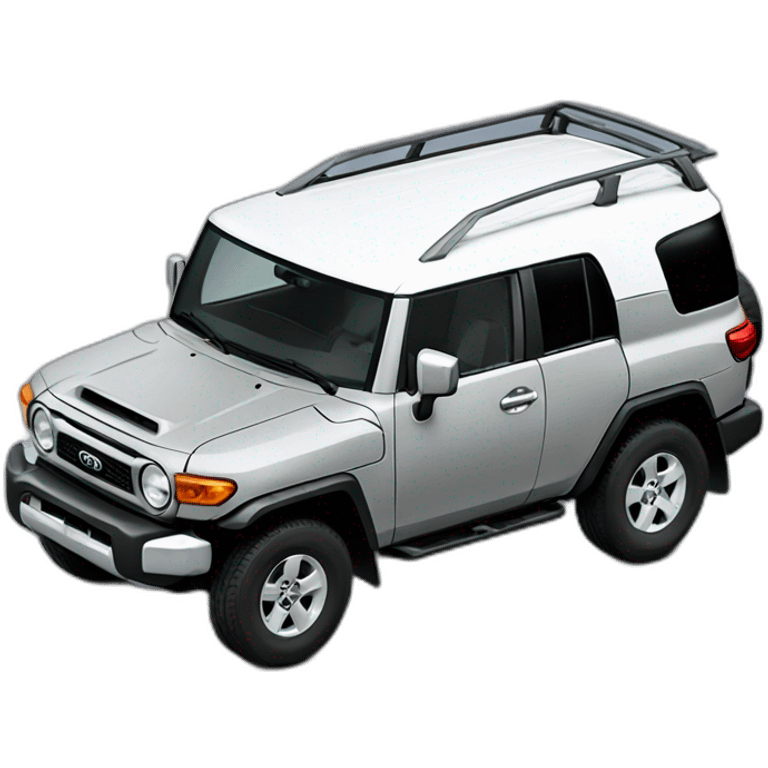 Grey toyota fj with white roof emoji