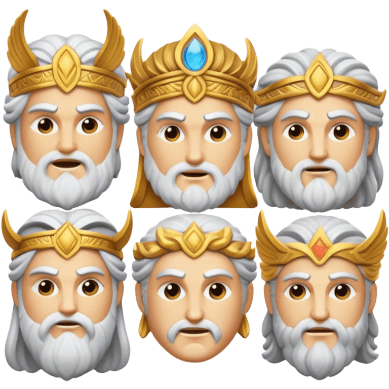 Cinematic Realistic Greek Gods Pop Culture Emoji, featuring mythic portrayals of ancient deities rendered with dynamic, ethereal lighting and classical detail. emoji