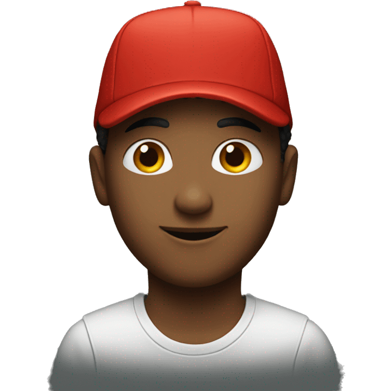 a young man with a red cap emoji