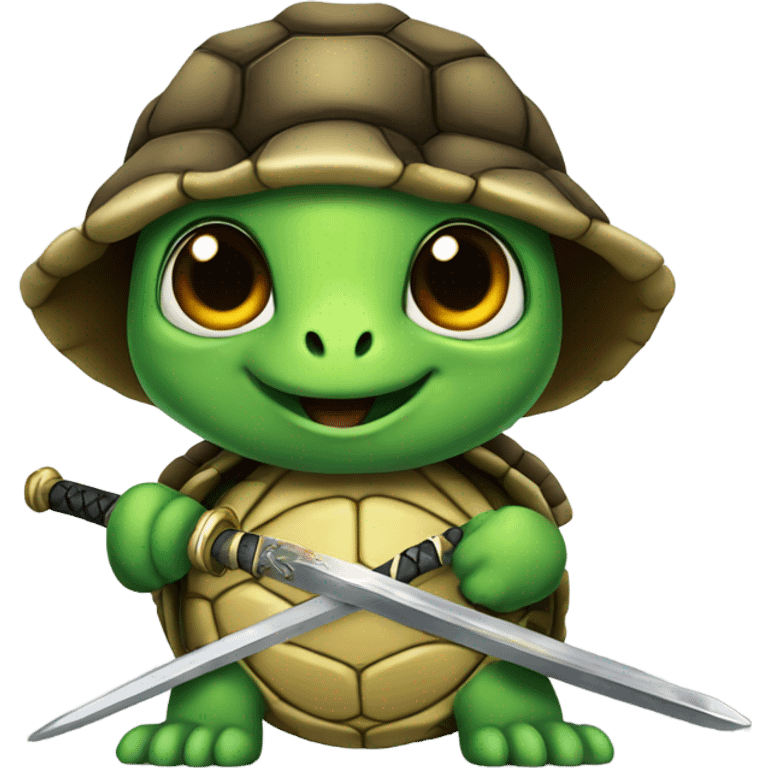 turtle with sword emoji