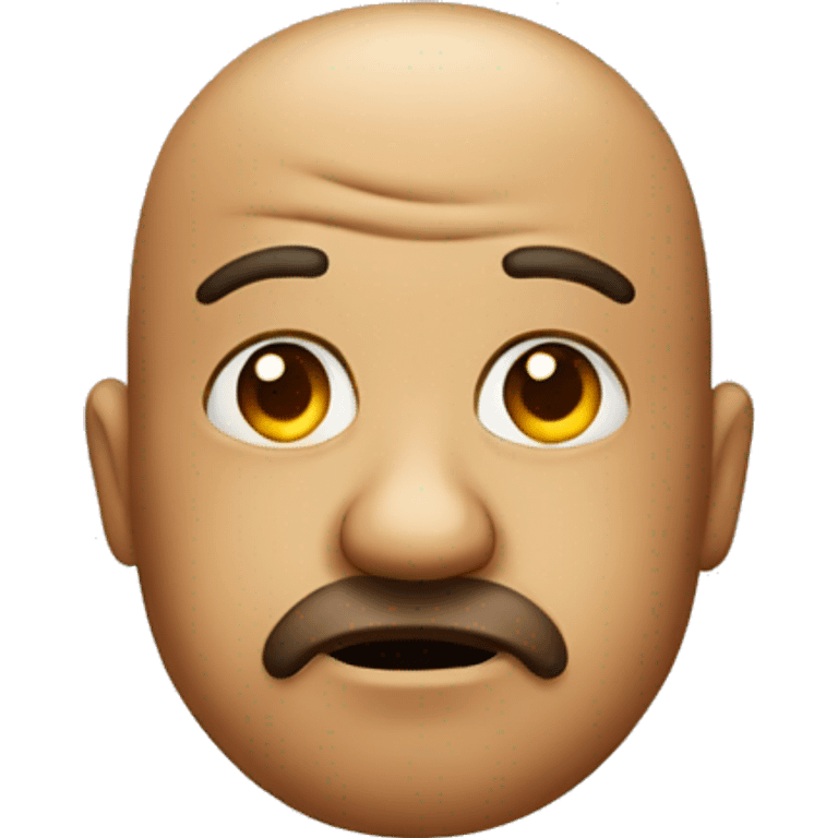 A emoji with a serious face with a fat nose  emoji