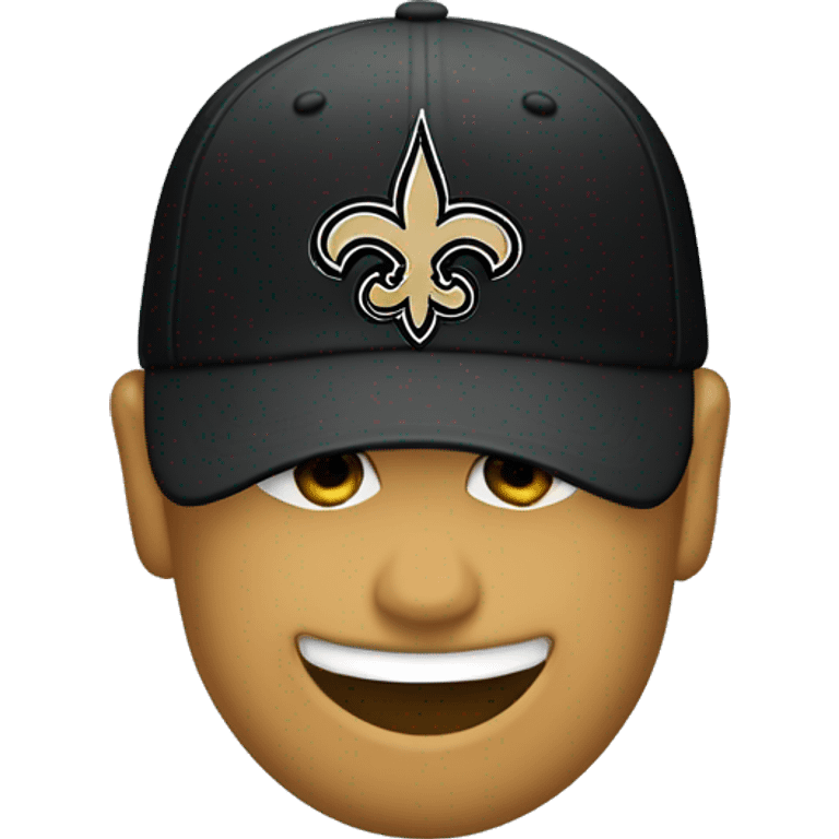 New Orleans saints baseball hat emoji