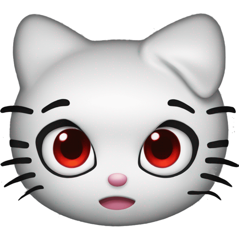 Hello kitty red eyes emoji