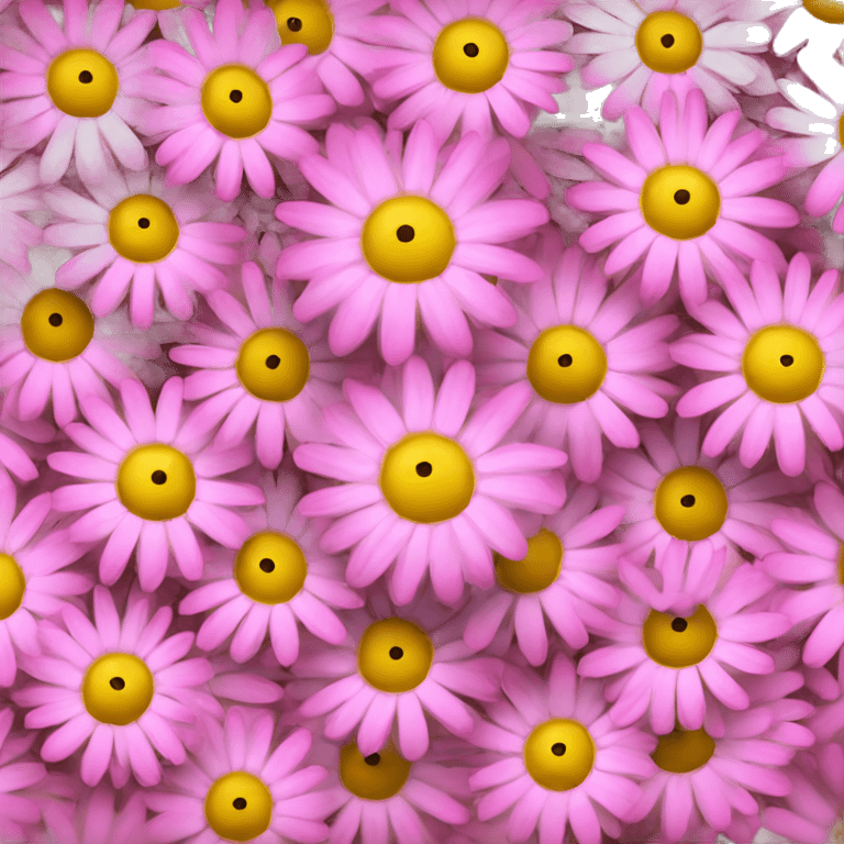 pink daisys emoji