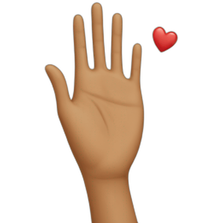 Tan hands making a heart emoji