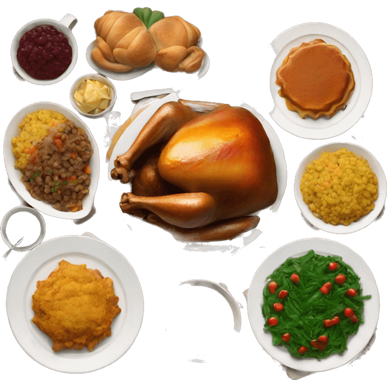 Full plate of thanksgiving dinner  emoji