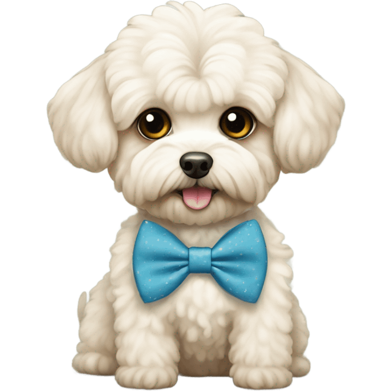 maltipoo with bow tie emoji