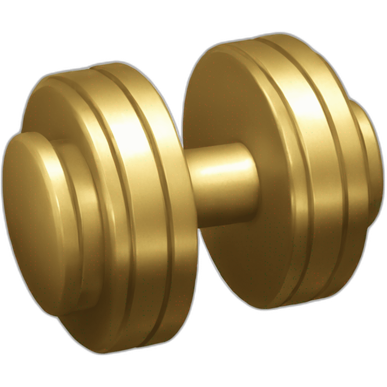 Golden dumbell emoji