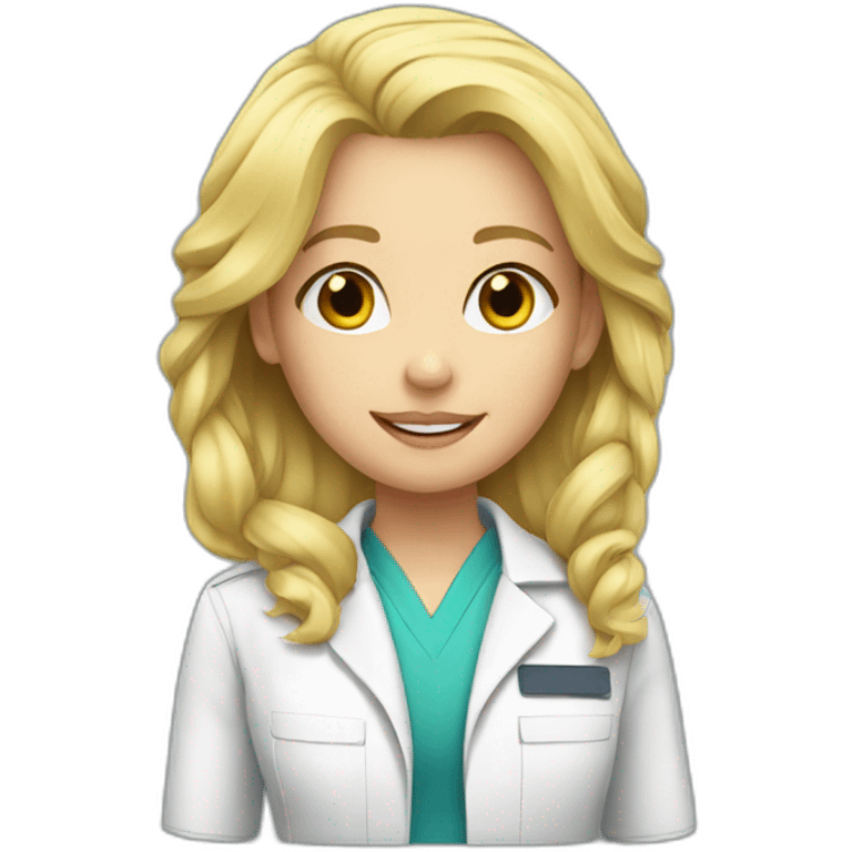 Vet blond girl emoji