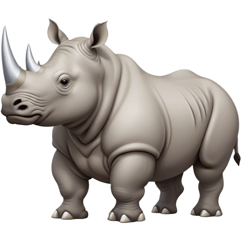 White rhino flexing emoji