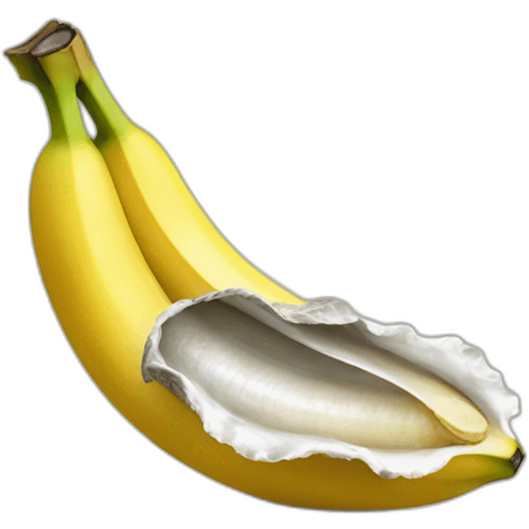 banana in an oyster emoji