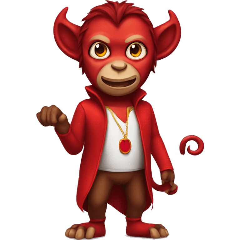 devil dressed in a monkey costume  emoji