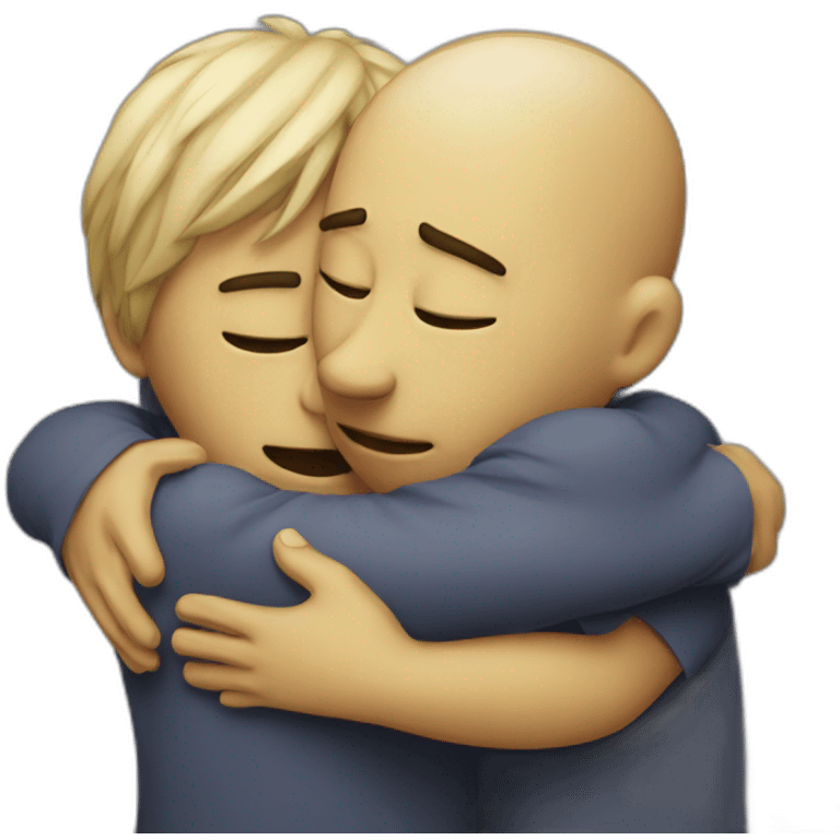 Sad hug emoji