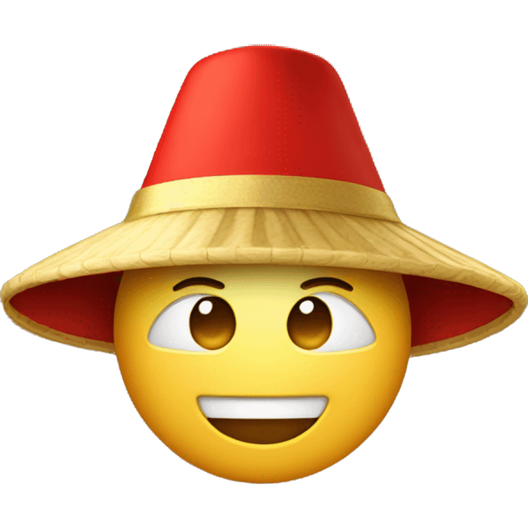 emoji with chinese hat emoji