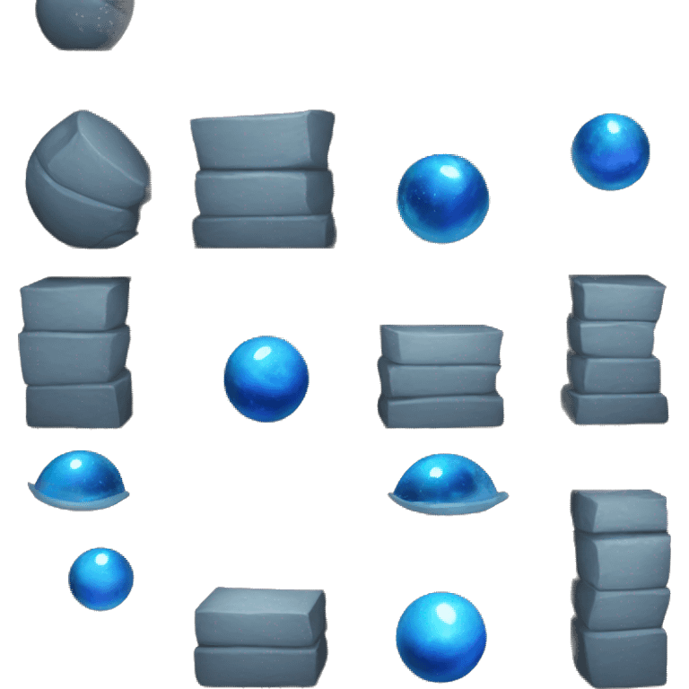 shelves with blue orb prophecies emoji