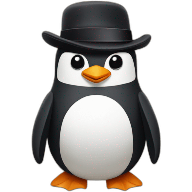 penguin peaky blinders flat hat emoji