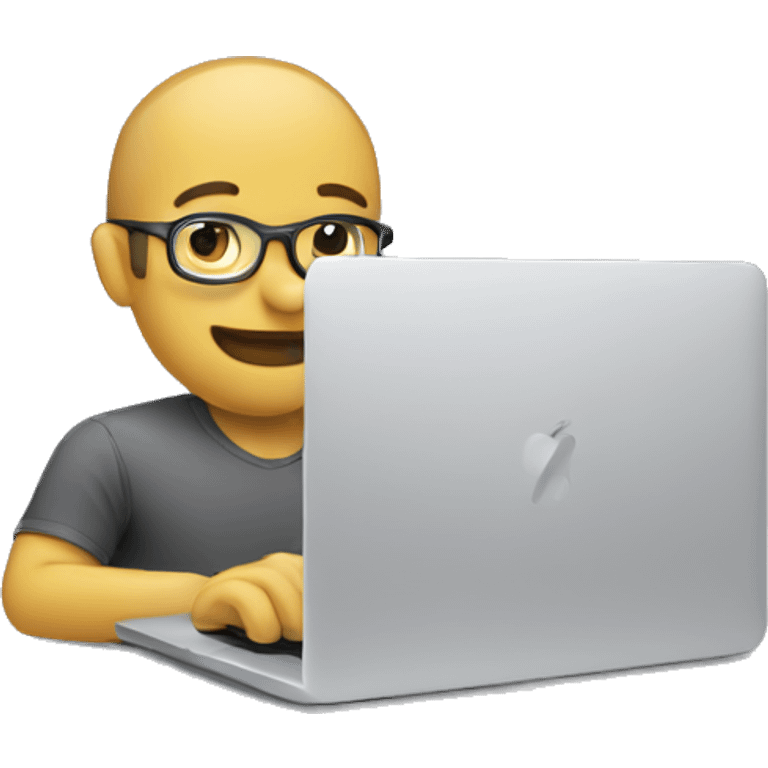 programmer with macbook emoji