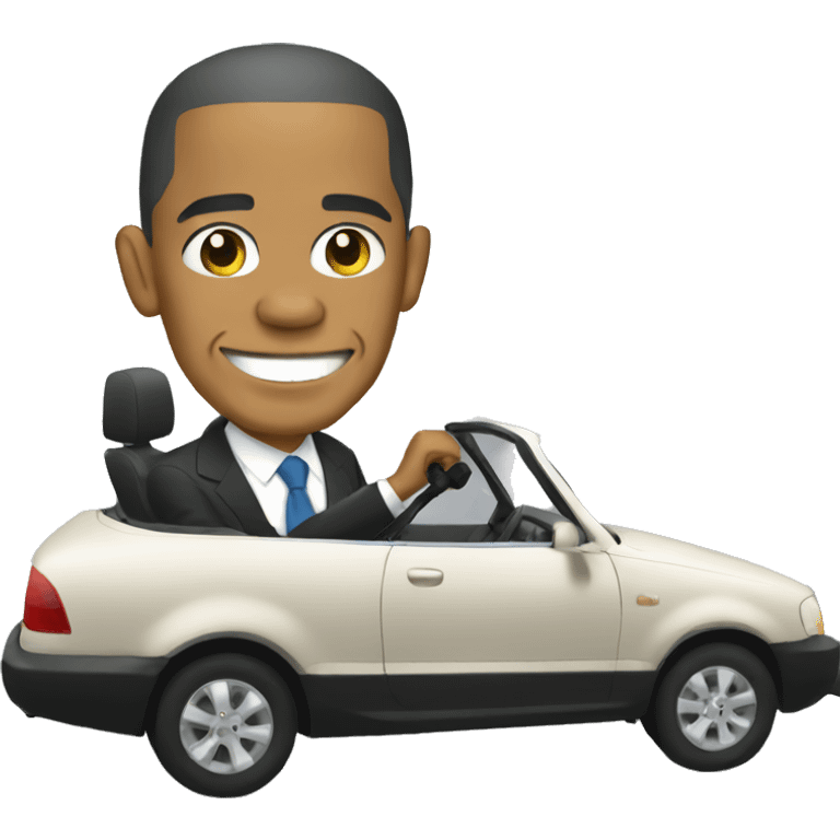 obama driving a car emoji