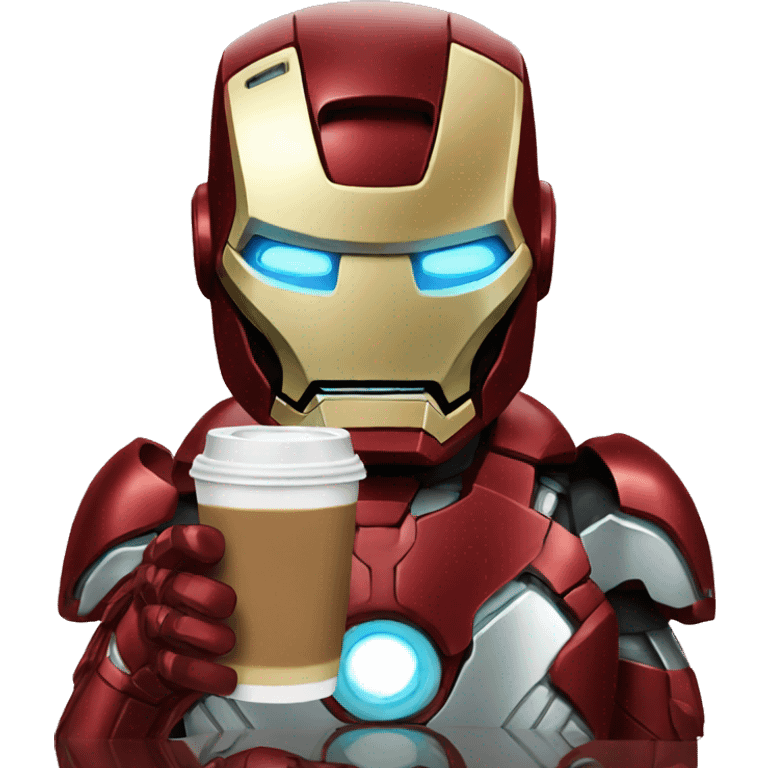 Ironman with coldcoffe emoji