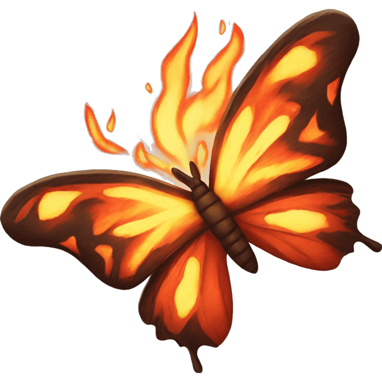 Fire Wind and butterfly emoji