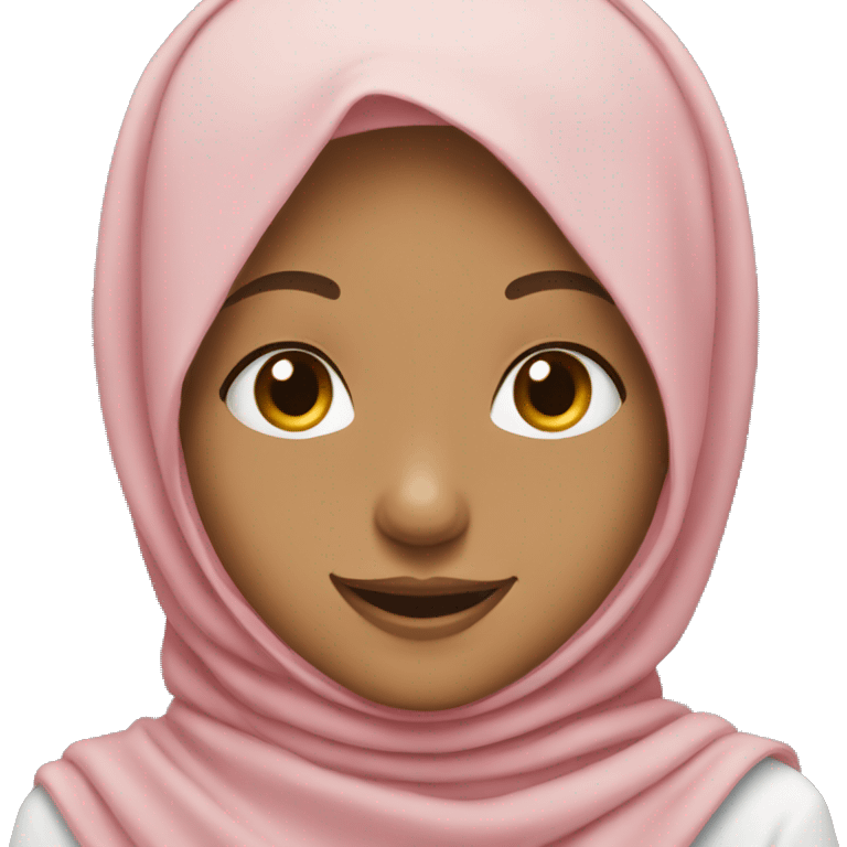 Hijab girl with braces on smile emoji