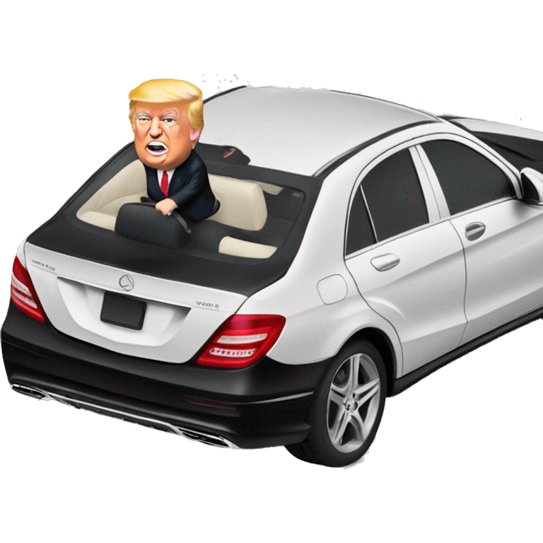 Trump driving mercedes  emoji