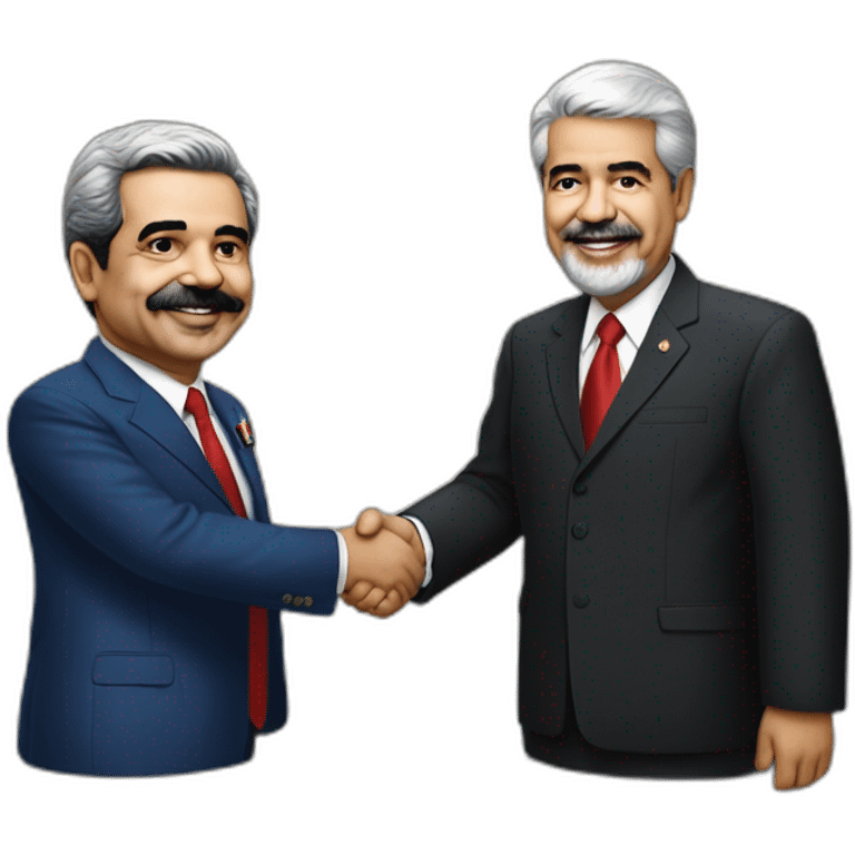 President Lula Shaking Hands With Nicolas Maduro emoji