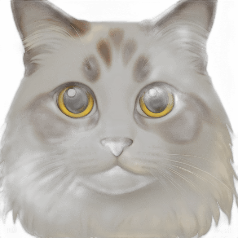 Redpoint ragdoll cat head emoji