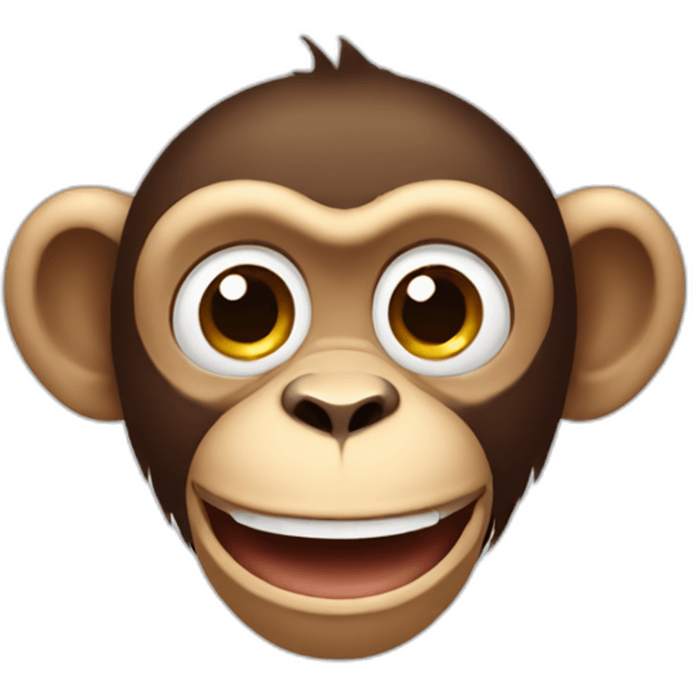 Awkward smiling monkey emoji