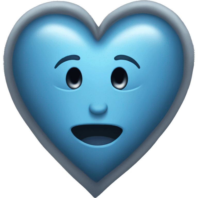 An ashen blue heart emoji