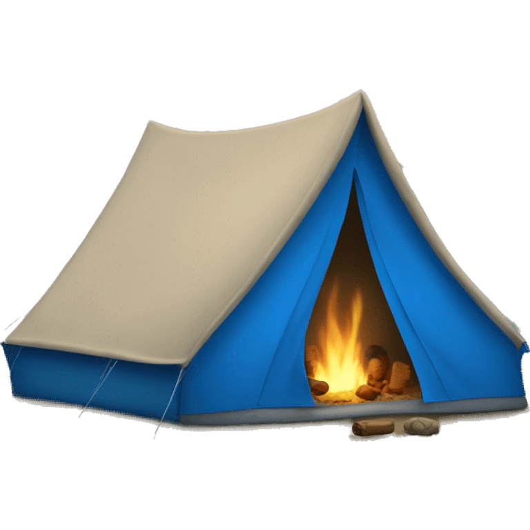 Blue tent camping emoji