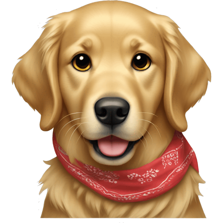 goldenretriever with bandana emoji