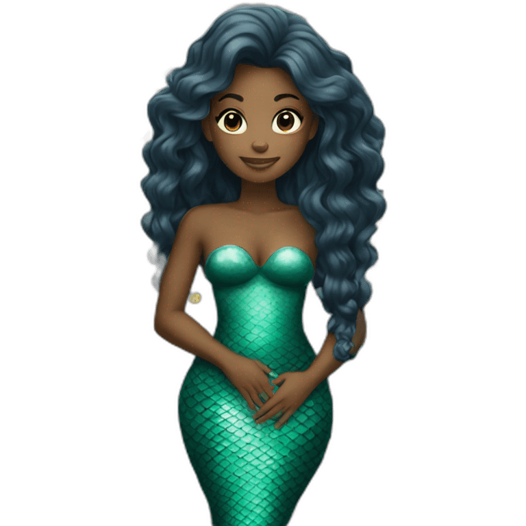 mermaid black emoji