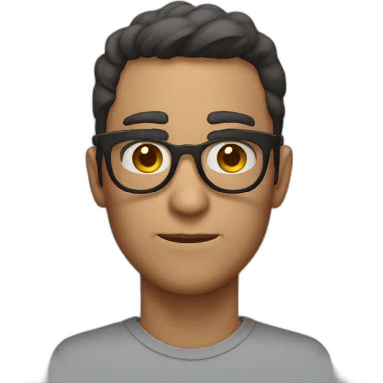 Persona sin pelo con gafas y nariz muy grande emoji