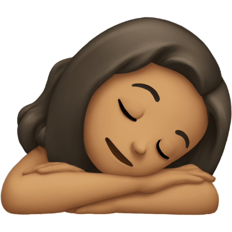 a girl laying face down emoji