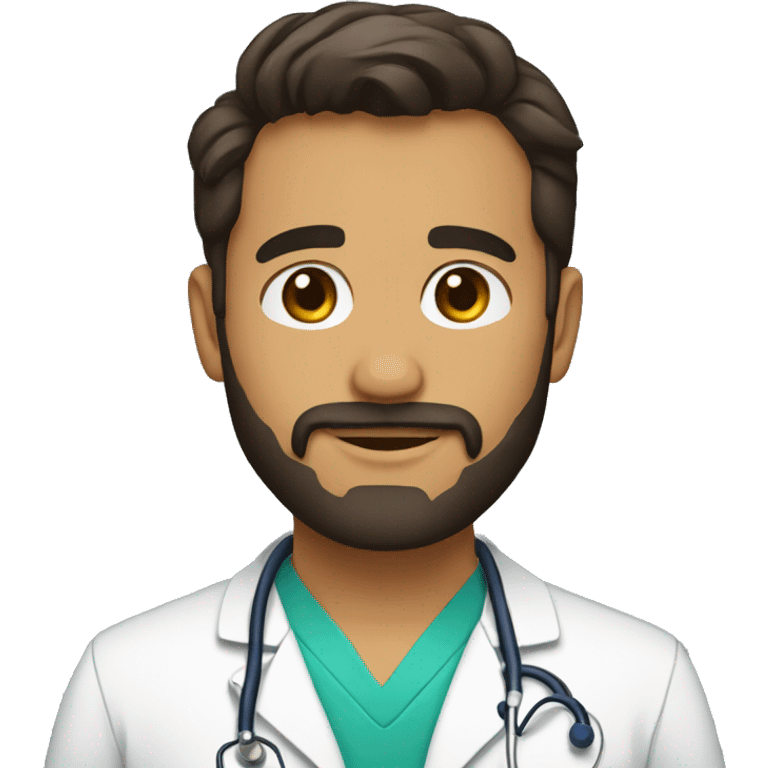 doctor latino joven con barba emoji