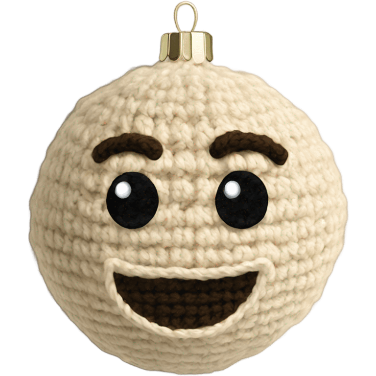 Beige crochet ornament emoji