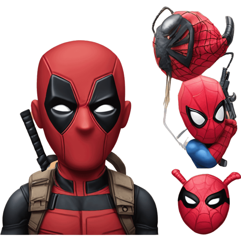 Deadpool and Spider-Man  emoji