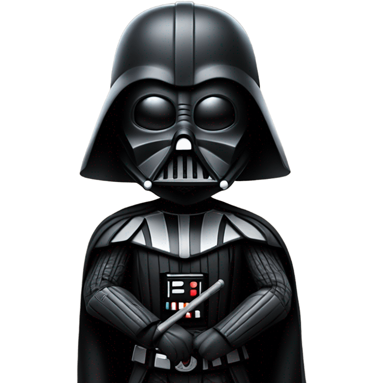 Realistic Darth Vader with a bo staff and a menacing look  emoji