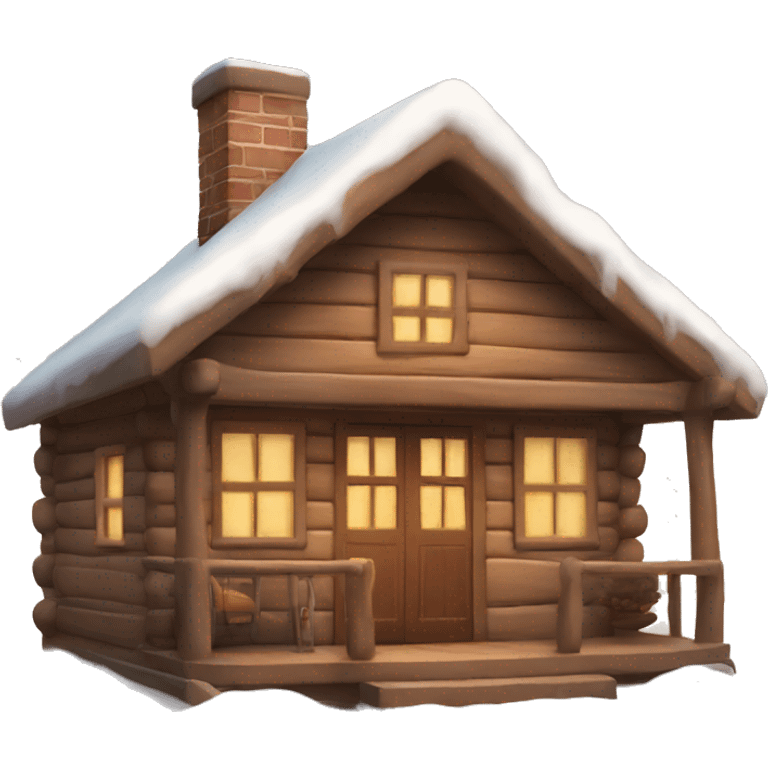 Cozy Christmas cabin  emoji