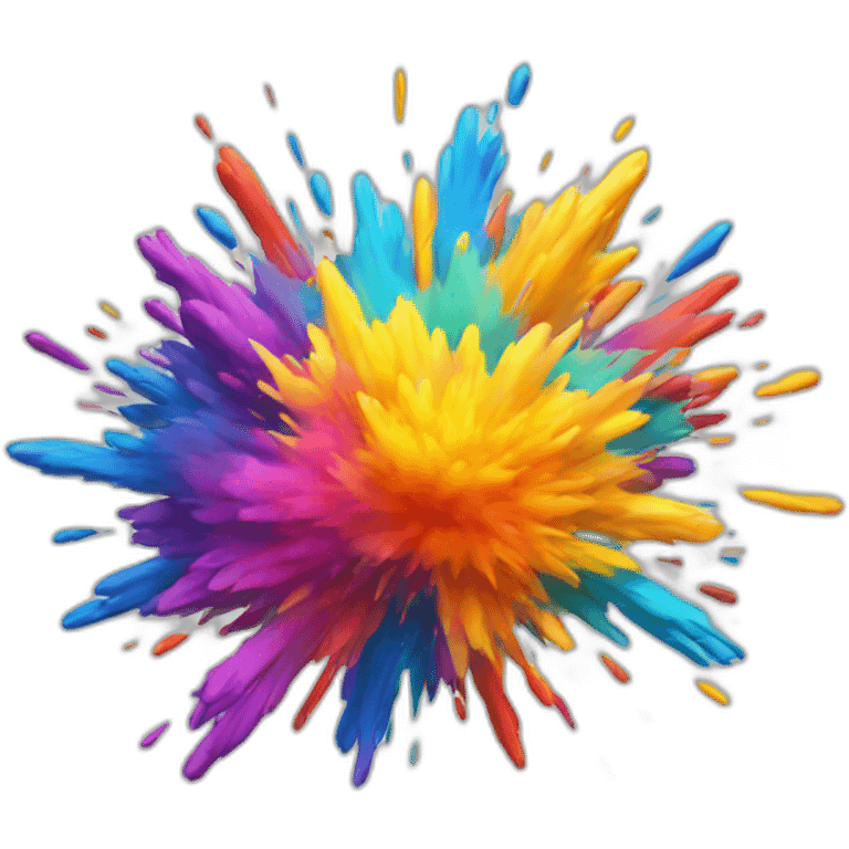 colorful explosion emoji