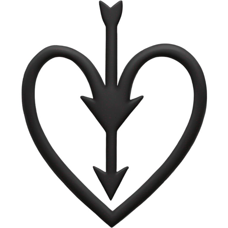 Black heart with arrows emoji