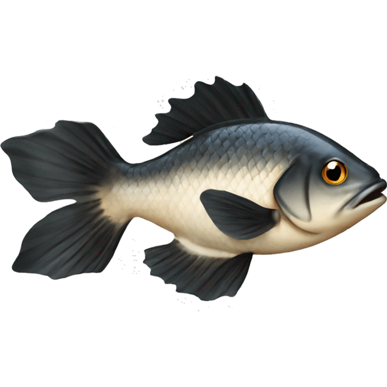 Fish black emoji